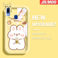 เคส JIUMOO สำหรับ VIVO Y95 Y91i Y91เคสการ์ตูนไอศกรีมกระต่ายสีสันสดใสน่ารักน้อยมอนสเตอร์กล้องนิ่มสำหรับเลนส์กันกระแทกแบบใสเคสมือถือเรียบง่ายฝาครอบป้องกันซิลิโคนความคิดสร้างสรรค์โปร่งใส