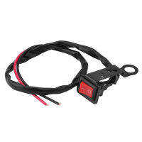 Universal รถจักรยานยนต์ ไฟ LED Flameout Switch พร้อมชุดสายไฟ Black