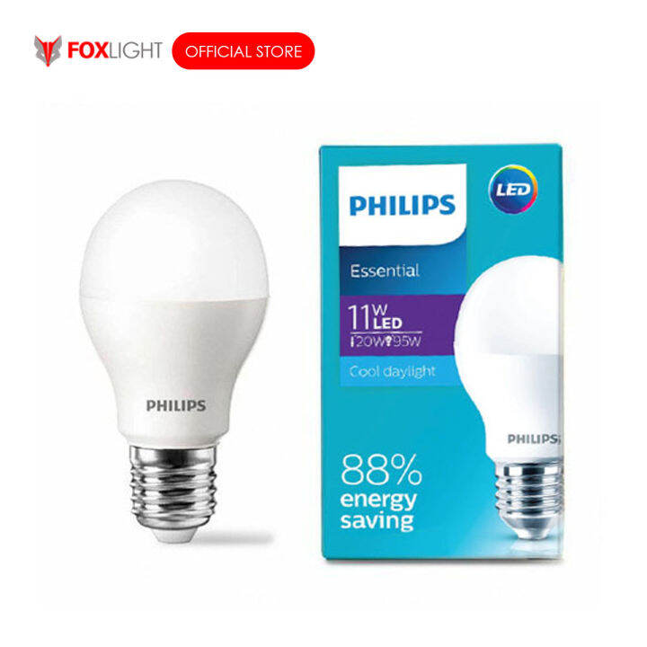 FXL PHILIPS ESSENTIAL LED BULB 11 WATTS DAYLIGHT/WARMWHITE | Lazada PH