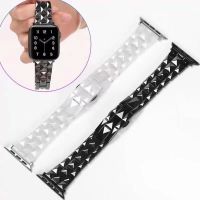 Ceramic Strap for Apple watch Ultra 8 7 6 5 4 SE band 45mm 44mm 41mm 40mm Men/Women metal bracelet strap for iwatch 3 42mm 38mm Straps