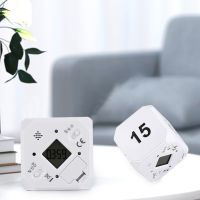 Digital Timer Desk Timer Cube Square Flip Kitchen Countdown Timer Adjustable Volume amp; Alarm for Kids Classroom Cooking