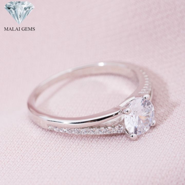 malai-gems-แหวนเพชร-แหวนเพชรชู-เงินแท้-silver-925-เพชรสวิส-cz-เคลือบทองคำขาว-รุ่น-151-1ri59858-แถมกล่อง