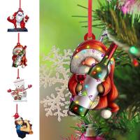 Christmas Tree Pendant Tree Pendant Creative Doll Ornament With Lanyard Acrylic Christmas Decor 2D For Walls Doors Living Rooms Dorms dutiful