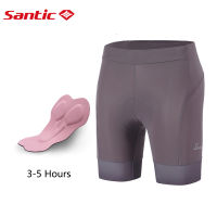 Santic กางเกงขาสั้นสำหรับปั่นจักรยานสำหรับผู้หญิงมาใหม่ปี4D ขาสั้นบุนวมปั่นจักรยานกางเกงกีฬาขาสั้นระบายอากาศทนทานกางเกงรัดรูปยืดได้ L1C05138Z