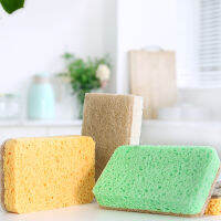 CW5Pcs 2ด้านเยื่อไม้ผ้าฝ้าย Scouring Pad ซักผ้าฟองน้ำสำหรับจาน Rag ห้องครัวดูดซับดาบธรรมชาติเครื่องมือทำความสะอาดปราศจากน้ำมัน