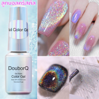 ELECOOL ?【DouborQ】COD ลูกแก้วมาใหม่ดึงง่ายสีแน่น พร้อมส่ง 7ML ยูวีเจลโปแลนด์สายรุ้งแมวตาเจลโปแลนด์ฤดูหนาวที่มีสีสันสะท้อนแสง glitter ยาทาเล็บ UV/LED Cat Eye Gel