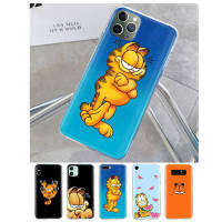 T-223 Cat Garfield โปร่งใส อ่อนนุ่ม ซิลิโคน TPU เคสโทรศัพท์ หรับ VIVO V25E Y12 Y02S Y33S Y11S Y31 Y21S Y12S Y15 Y51A V25 Y35 X80 Y02 Y11 Y51 Y17 Y21 Y22S Y01 Y16 Pro