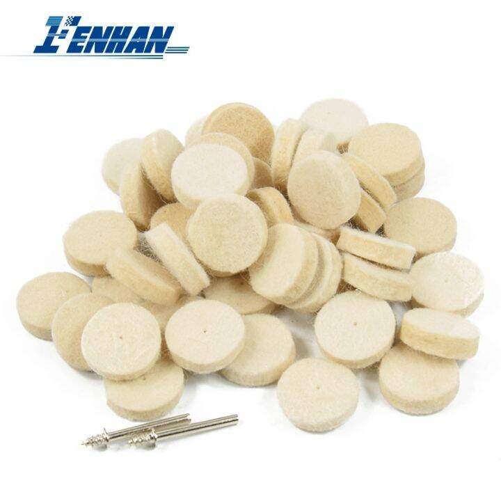 52pcs-25x7mm-polishing-buffing-wheels-wool-felt-with-mandrel-metal-surface-for-dremel-accessories-rotary-tools-polisher-disc-pad