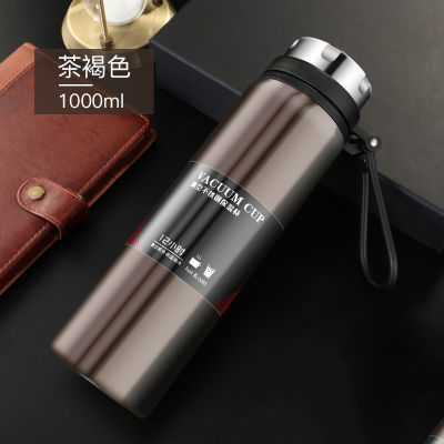 Sports Bottle 800Ml 1000Ml Large Capacity Double Stainless Steel Thermos Outdoor Travel Portable Leak-Proof Car Vacuum Flask