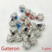 Gateron สวิทช์ SMD สีดำสีแดงสีน้ำตาลสีฟ้าสีเขียวใสสีเหลือง3พินสวิตช์ Gateron สำหรับคีย์บอร์ดแบบกลไกพอดีกับ GH60 GK61GK64