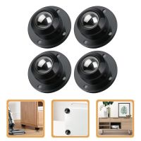 4pcs Self-adhesive Caster Stainless Steel Ball Roller Universal Wheel 360° Rotation Sticky Heavy Duty Pulley Strong Load-bearing