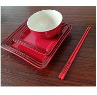 LE CREUSET one-person tableware 4-piece set Chinese exquisite chopsticks rice bowl plates household combination custom exclusive tableware