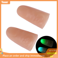 【Youer】 1คู่ไฟ LED ส่องสว่างกระพริบนิ้วมือ Magic props เรืองแสงของเล่นเด็กของขวัญ