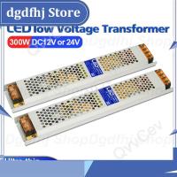 Dgdfhj Shop 300W Ultra Thin Driver For LED Strips Constant Voltage Power Supply DC 12V 24V Lighting Transformers 300W