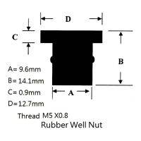 102050100 Pcs M5ยาง WellNut 5Mm เมตริกรถจักรยานยนต์กระจก Well Nut Wellnuts ทองเหลืองสำหรับกระจก Fairings Cowl