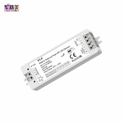 1CH*8A 12V-48VDC 24V CV Fade-in Fade-out LED Dimmer Push Dim V1-F 5 Fading SpeedStep-less Dimming For Single Color Strip Light