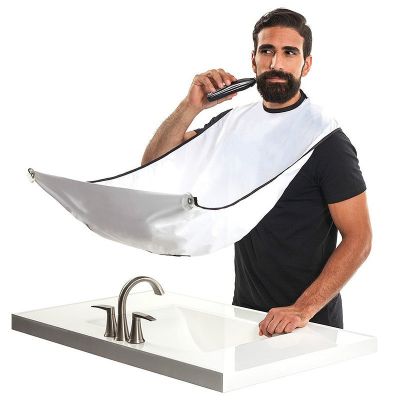 Male Shaving Apron Beard Catcher Cape Care Bib Face Shaved Hair Adult Bibs Shaver Cleaning Hairdresser for Man Clean Apron Gift Adhesives Tape