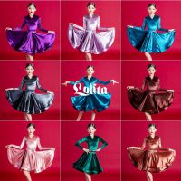 Autumn And Winter Art Examination Grade Examination Big Swing Skirt Professional Competition Ice Velvet Required Costume Perform