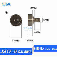 [JS17 * 6-C3L8M6] จัดส่งฟรี10ชิ้น NTBG ชุดสกรู626zz แบริ่งล้อ NTBG17-6สแตนเลส M6สกรู S626zz แบริ่ง