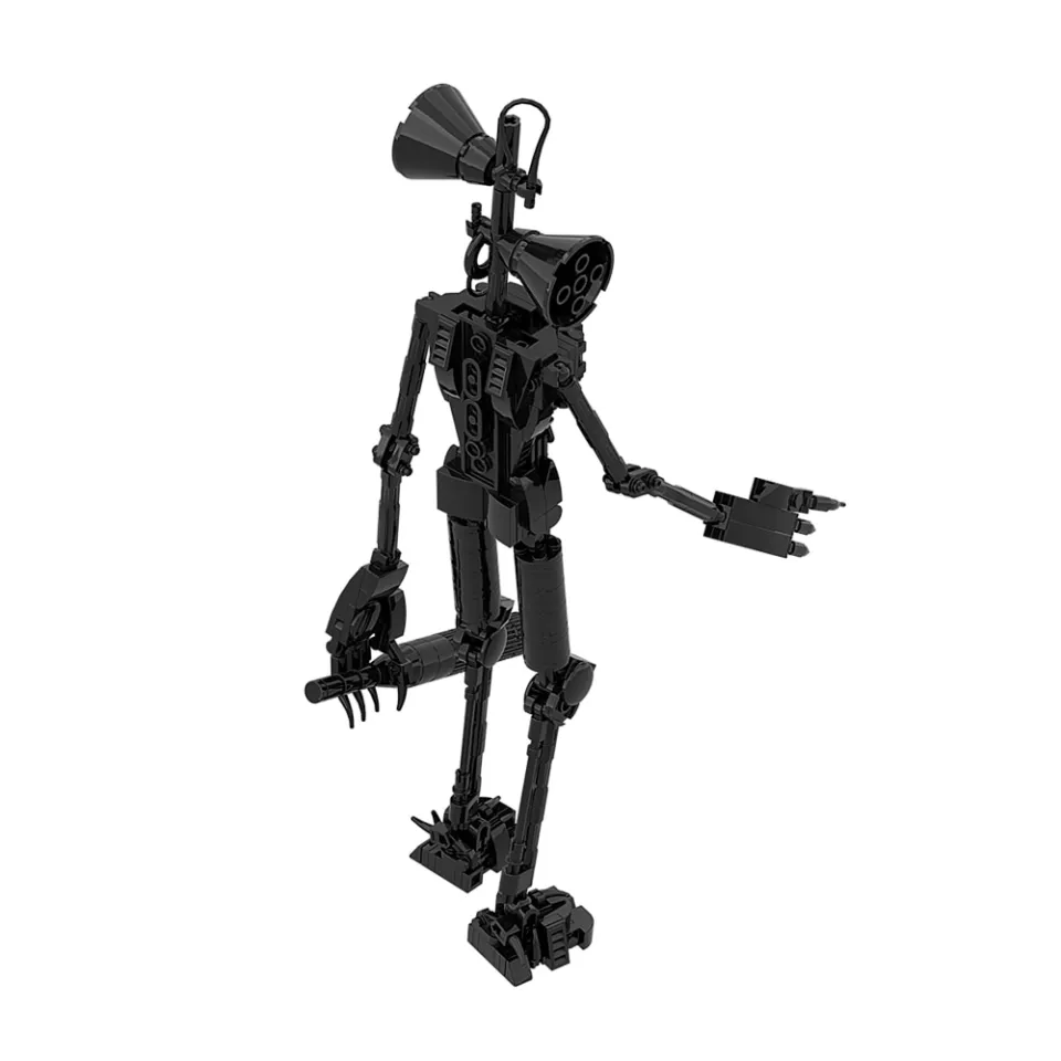 Moc Horror Siren Head Assembly Model Black Mechanical Robot