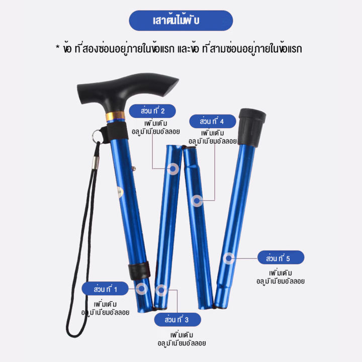 walking-stick-ไม้เท้าพับได้-ไม้เท้าช่วยพยุง-ไม้เท้าคนแก่-ใช้ได้ทั้งผู้สูงอายุและคนเดินป่า-พร้อมส่ง