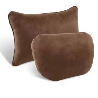 Suede Car Headrest Neck Pillow Waist Pillow Mercedes S-Class Auto Accessories Interior Washable Support Protector Neck Lumbalis Seat Cushions