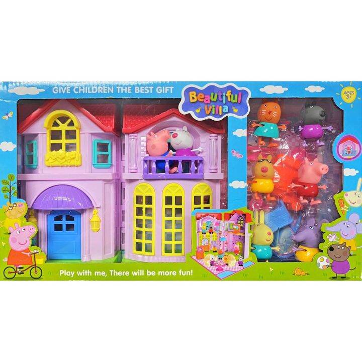 PEPPA PIG BEAUTIFUL VILLA PEPPA PIG TOY HOUSE WITH FRIENDS TOYS FOR KIDS Lazada PH