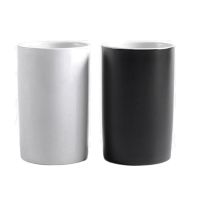 2 Pieces of Thick Round Cups, Black and White Ceramic Cups, Dental Cleaning Cups