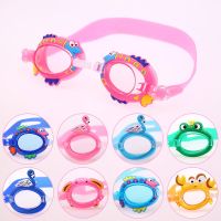 Cute Waterproof And fog-proof childrens Swimming Goggles Learn Swimming Glasses Baby Cartoon Mirror Band Adjustabl