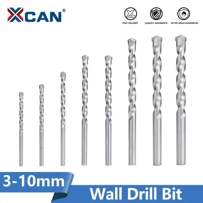 XCAN 3-10mm Wall Drill Bit Masonry Drill Bit Carbide Tipped Gun Drill Bit for Brick Concrete Marble Tile Stone Drilling