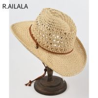 Panama Hat Hats for Man Hollow Out Beach Men UV Protection Cap Chapeau Womens Cowboy