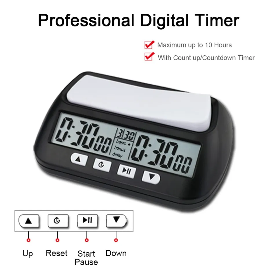 Professional Advanced Chess Digital Timer Chess Clock Count Up Down Board  Game Clock PS-1688