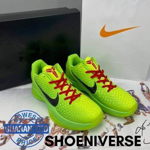 KOBE 6 GRINCH LOW CUT BASKETBALL SNEAKER SHOES FOR MEN Lazada PH