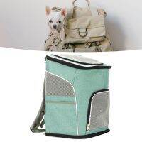 Pet Carrier Backpack กระเป๋าใส่สุนัขระบายอากาศ Oxford ผ้าปลอดภัยซิปหนาแบบพกพาสำหรับแมวสำหรับเดินป่าตั้งแคมป์