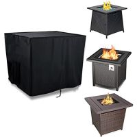 18 Size Fire Pit Cover, Firepit Cover Square Waterproof Fireplace Fire Pit Column Covers Outdoor Furniture Cover