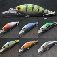 ✿ wLure Wobbler Minnow Crankbait Fishing Lures 7.5g 8.5cm 2 Meter Diving Depth Floating Slowly with 2 8 Hooks Musky M515