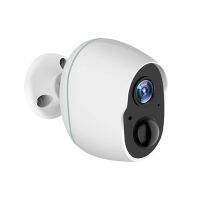 Tuya Smart Life 5200MAh Rechargeable Battery IP66 Outdoor Wireless WIFI 1080P Surveillance Siren Battery Camera White