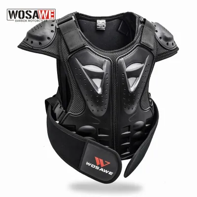 WOSAWE MTB Motorcycle Body Armor 3-10 Children Kids Sports Jacket Gear Bicycle Snowboard Hockey Back Chest Ski Protector Suit