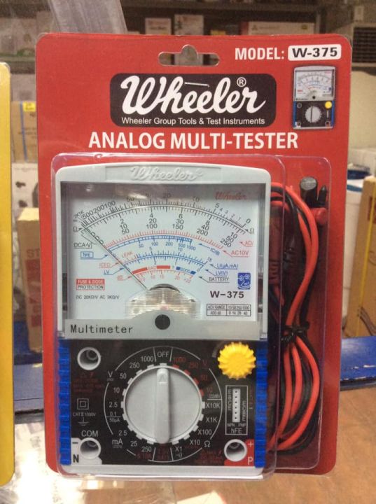 Original Wheeler Analog Multitester Tester W375 Multimeter Multi