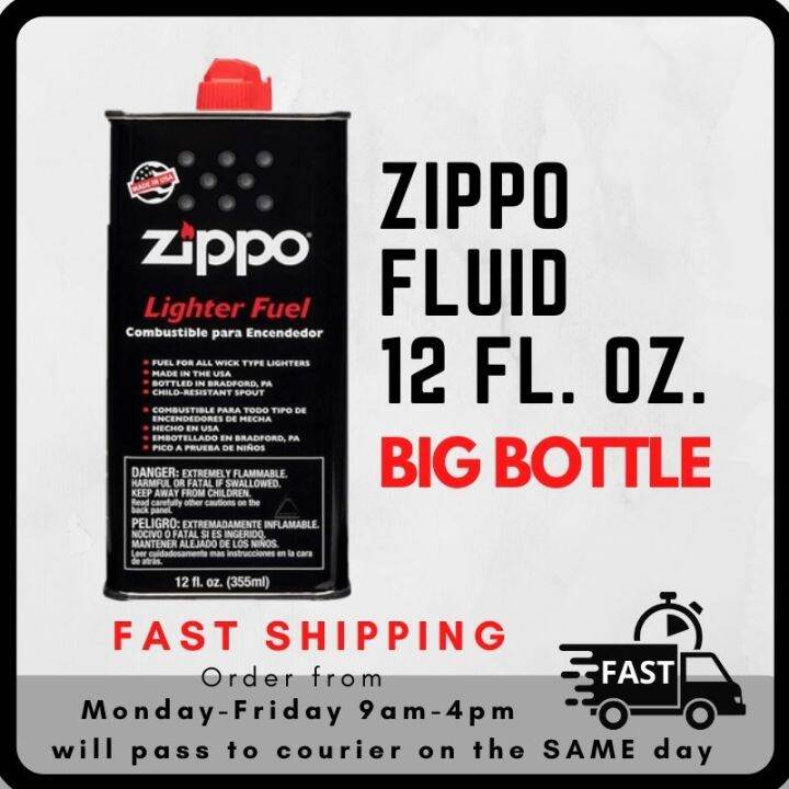 Zippo Fluid 12 fl. oz. (355ml) Big Bottle (ORIGINAL) Lazada