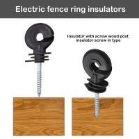 40Pcs Electric Fence Insulators Screw,Electric Fence Ring Insulator Tape Screw Wood Post Insulators Screw-In,Screw