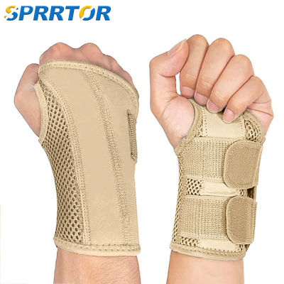 1Pcs สายรัดข้อมือรองรับสายพันบรรเทาข้อต่ออักเสบเข็มขัดข้อมือมีหลุมสายรัดข้อมือ Sprain ป้องกัน Professional อุปกรณ์ป้องกันข้อมือ