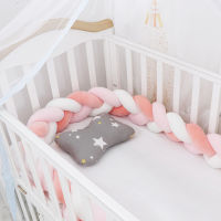 1M2M3M4M Baby Braided Crib Bumper Crib Bedding Set for Baby Boy Girl Braid Knot Pillow Cushion Room Decor