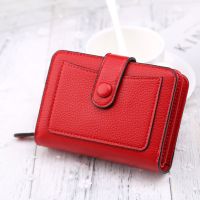 Women Wallets 2023 New Luxury Brand Red Black Small Mini Coin Purse Hasp Card Holder Lady Wallet Zipper Female Leather Buckle