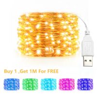 ☁☃ 5/10/20M USB LED String Lights Copper Silver Wire Garland Light Waterproof Fairy Lights For Christmas Wedding Party Decoration