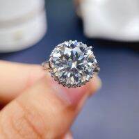 Super big 12ct Moissanite ring  925 Silver fashion designGRA D vvs1 Pass the test