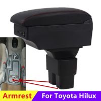 ☽▽☫ Car Armrest box For Toyota Hilux Armrest Box For Toyota Hilux central Storage box Retrofit Interior with USB Car Accessories