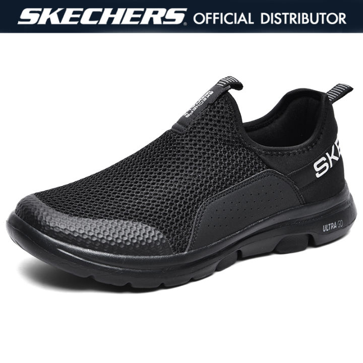 skechers-gowalk-arch-fit-แฟชั่นของผู้ชายกีฬารองเท้าผู้ชายรองเท้าลำลองรองเท้าชายรองเท้าผู้ชายรองเท้ากีฬาผู้ชายสีเทา