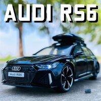 1/32 Audis โมเดลรถเกวียนสถานีอัลลอยด์ RS6 Avant โลหะโมเดลรถยนต์สปอร์ตจำลองเสียงและแสงสว่างของขวัญของเล่นสำหรับเด็ก