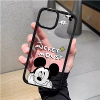 เคสโทรศัพท์มือถืออะคริลิคใส แบบแข็ง ลายมิกกี้เมาส์น่ารัก สําหรับ iphone 14promax 11 13 12 7Plus 8 X XS Max